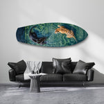 Tiger and Panther Ornamental Water Glass Wall Art.