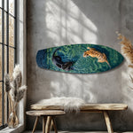 Tiger and Panther Ornamental Water Glass Wall Art.