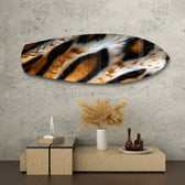 Tiger Fur Texture Glass Wall Art.