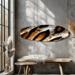 Tiger Fur Texture Glass Wall Art.