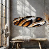 Tiger Fur Texture Glass Wall Art.