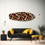 Leopard Print Glass Wall Art.