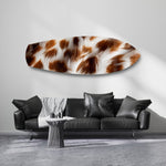Cow Hide Texture Glass Wall Art.