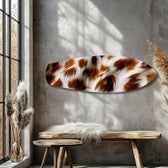 Cow Hide Texture Glass Wall Art.