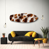 Cow Hide Texture Glass Wall Art.