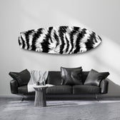 Zebra Stripe Glass Wall Art.