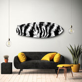 Zebra Stripe Glass Wall Art.