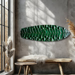 Emerald Crocodile Skin Glass Wall Art.