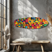 Colorful Clay Mosaic Glass Wall Art.