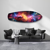 Cosmic Nebula Galaxy Glass Wall Art.