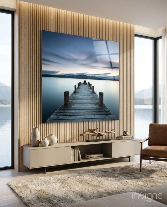 Dock Glass Wall Art - Lifestyle preview in a designer interior