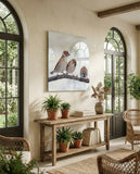 Birds Glass Wall Art - Lifestyle preview in a designer interior