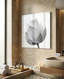 Flower Glass Wall Art - Lifestyle preview in a designer interior