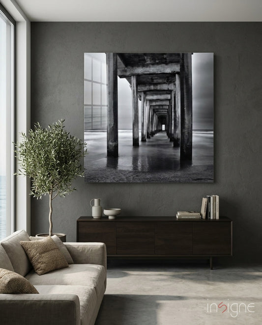 Dock Glass Wall Art - Lifestyle preview in a designer interior