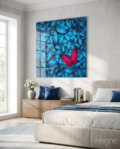 Butterfly Glass Wall Art - Lifestyle preview in a designer interior