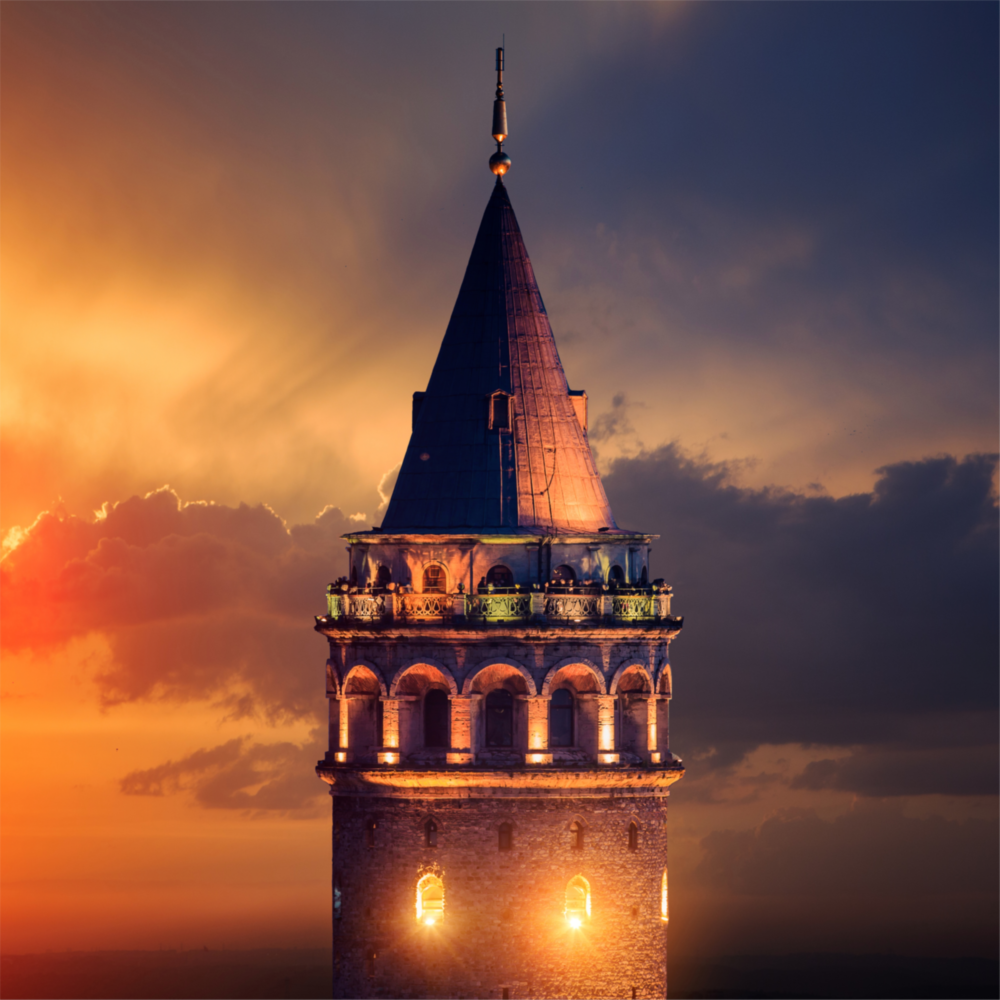 Galata Tower Glass Wall Art