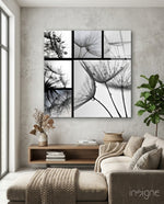 Flower Glass Wall Art - Lifestyle preview in a designer interior