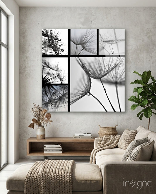 Flower Glass Wall Art - Lifestyle preview in a designer interior