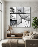 Flower Glass Wall Art - Lifestyle preview in a designer interior