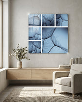 Flower Glass Wall Art - Lifestyle preview in a designer interior