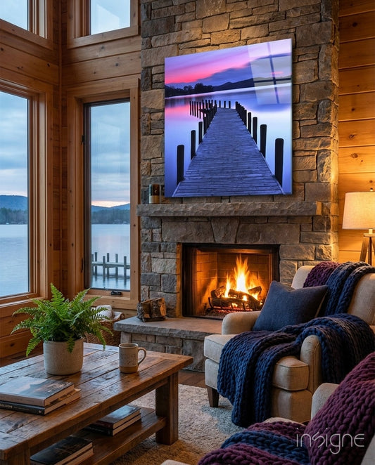 Dock Glass Wall Art - Lifestyle preview in a designer interior