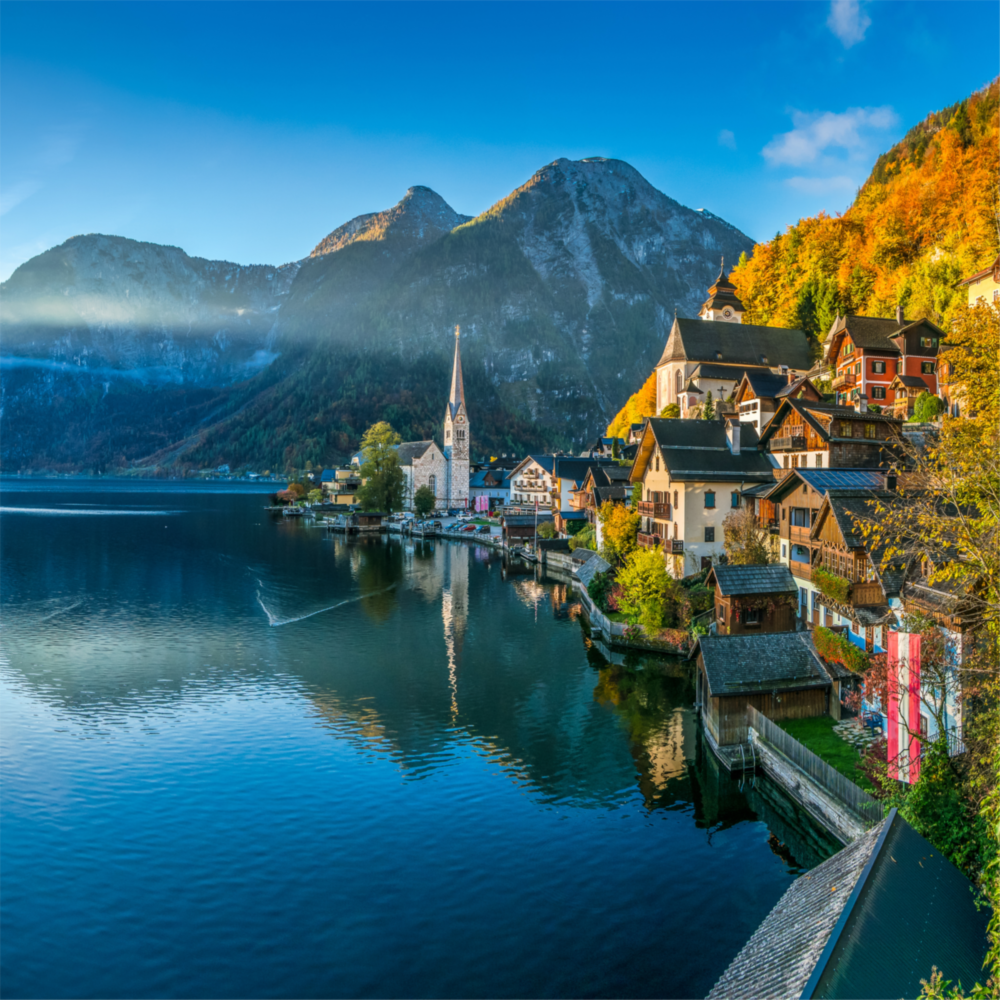 Hallstatt Glass Wall Art