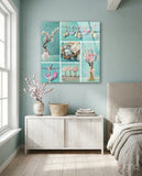 Sweet Baby Glass Wall Art - Lifestyle preview in a designer interior