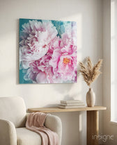 Flower Glass Wall Art - Lifestyle preview in a designer interior