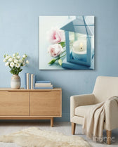 Candle Glass Wall Art - Lifestyle preview in a designer interior