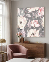 Flower Glass Wall Art - Lifestyle preview in a designer interior