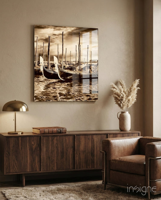 Venice Glass Wall Art - Lifestyle preview in a designer interior