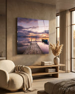 Dock Glass Wall Art - Lifestyle preview in a designer interior