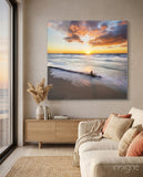 Sunset Glass Wall Art - Lifestyle preview in a designer interior