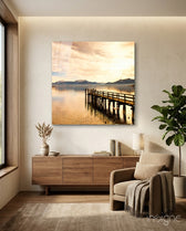Dock Glass Wall Art - Lifestyle preview in a designer interior