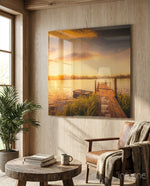Dock Glass Wall Art - Lifestyle preview in a designer interior
