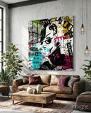 Fashion Glass Wall Art - Lifestyle preview in a designer interior