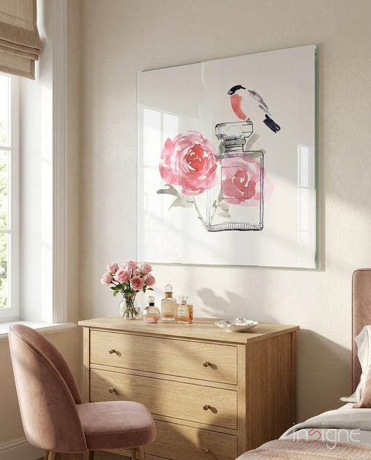 Perfume Glass Wall Art - Lifestyle preview in a designer interior