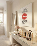 Lipstick Glass Wall Art - Lifestyle preview in a designer interior