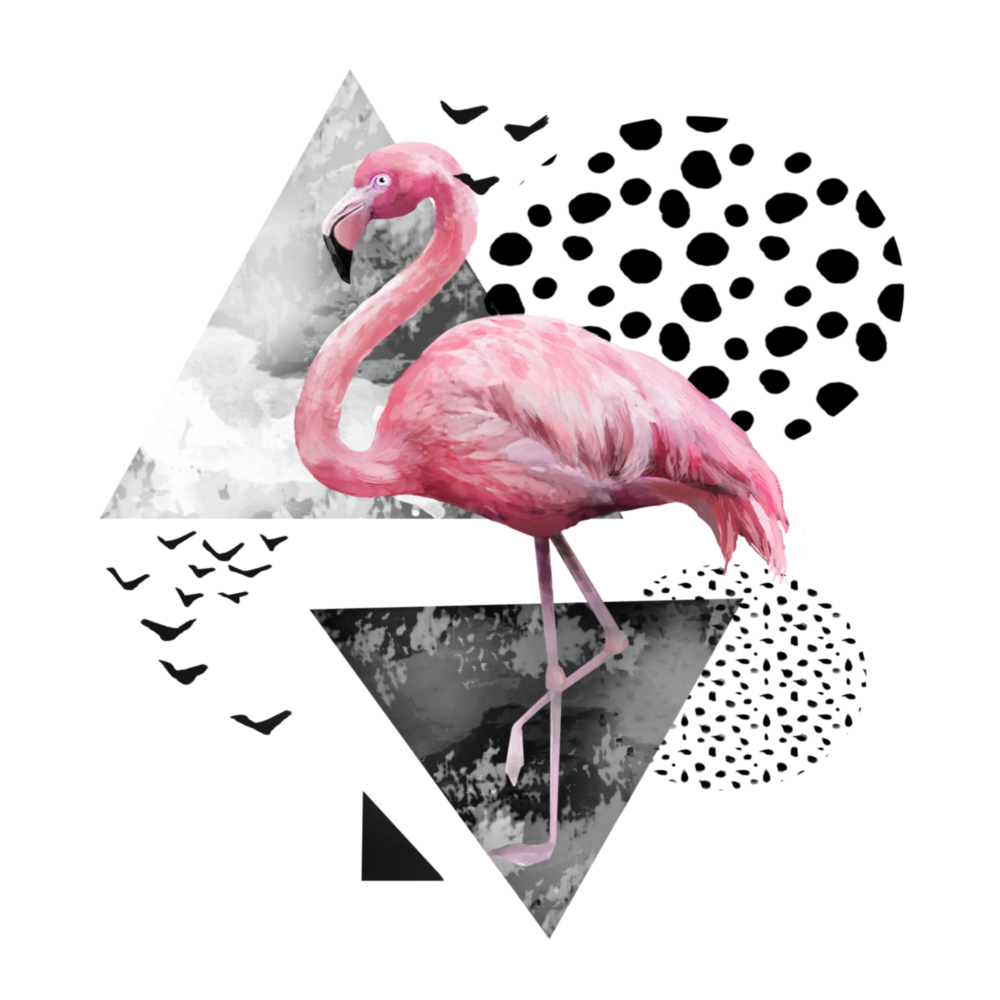 Flamingo Glass Wall Art