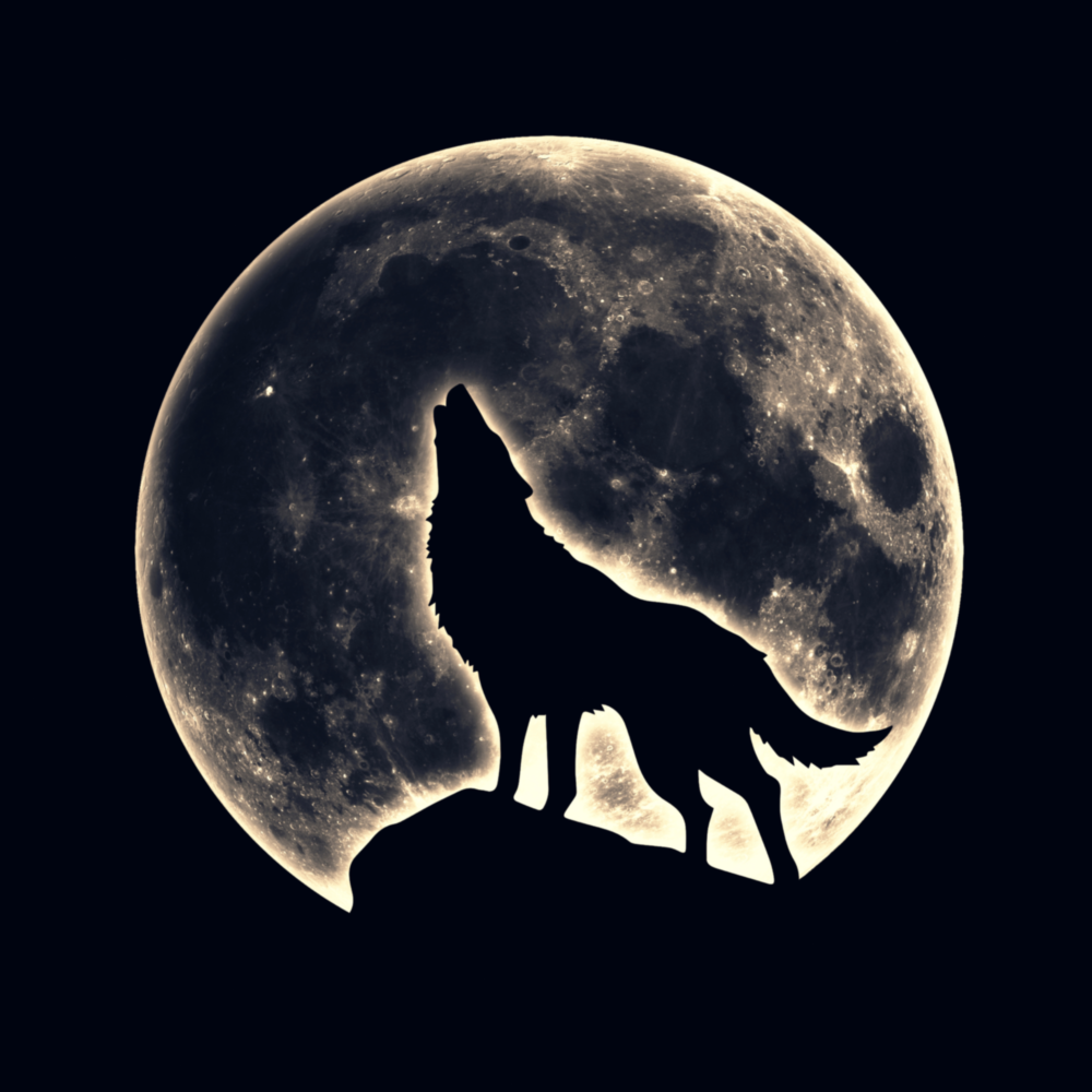 Full Moon Glass Wall Art