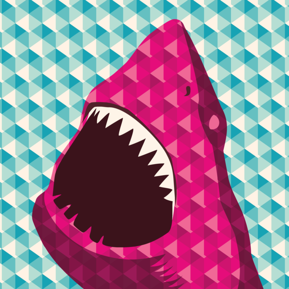 Shark Glass Wall Art