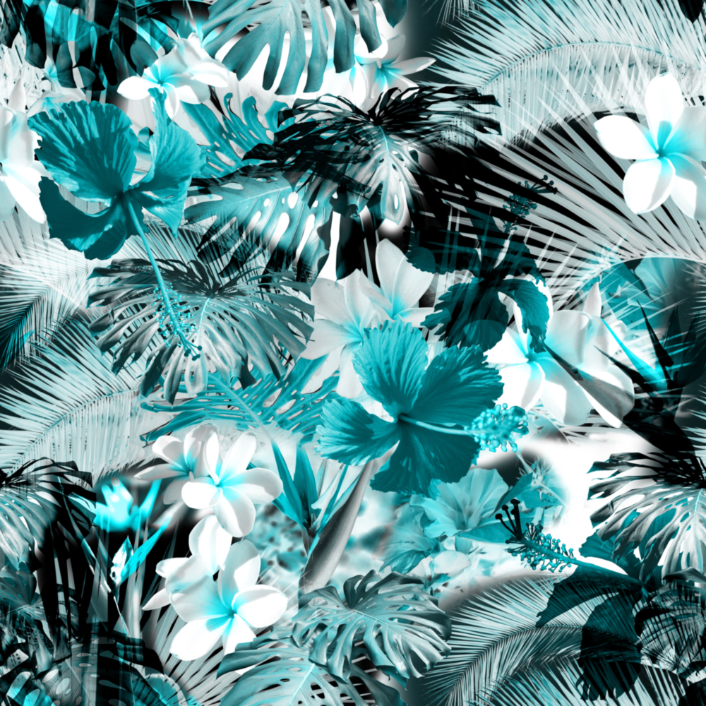 Tropical Leaves Glass Wall Art