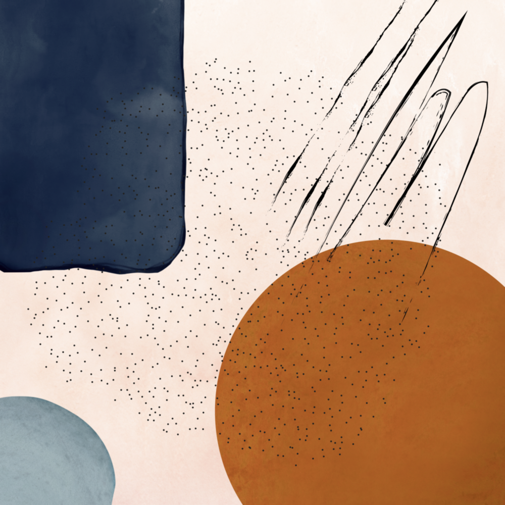 Abstract Shapes Glass Wall Art