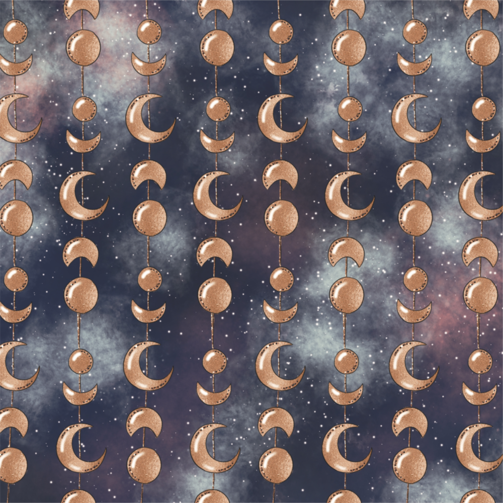 Moon Phrases Glass Wall Art