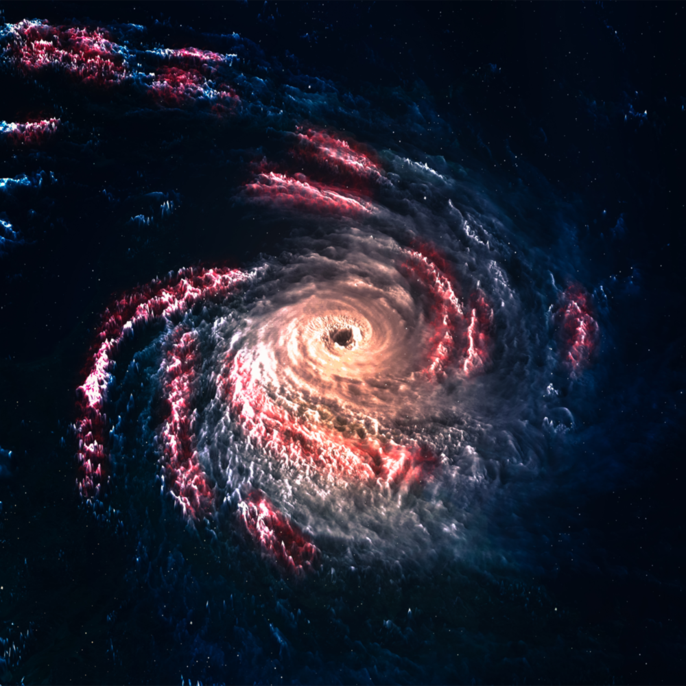 Space - Black Hole Glass Wall Art