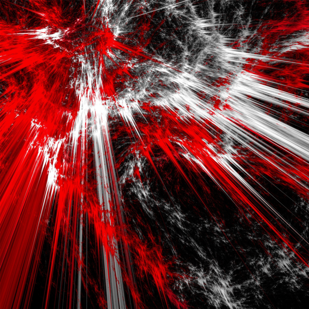 Red Explosion Glass Wall Art