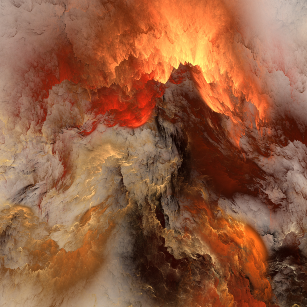 Golden Chaos Abstract Glass Wall Art