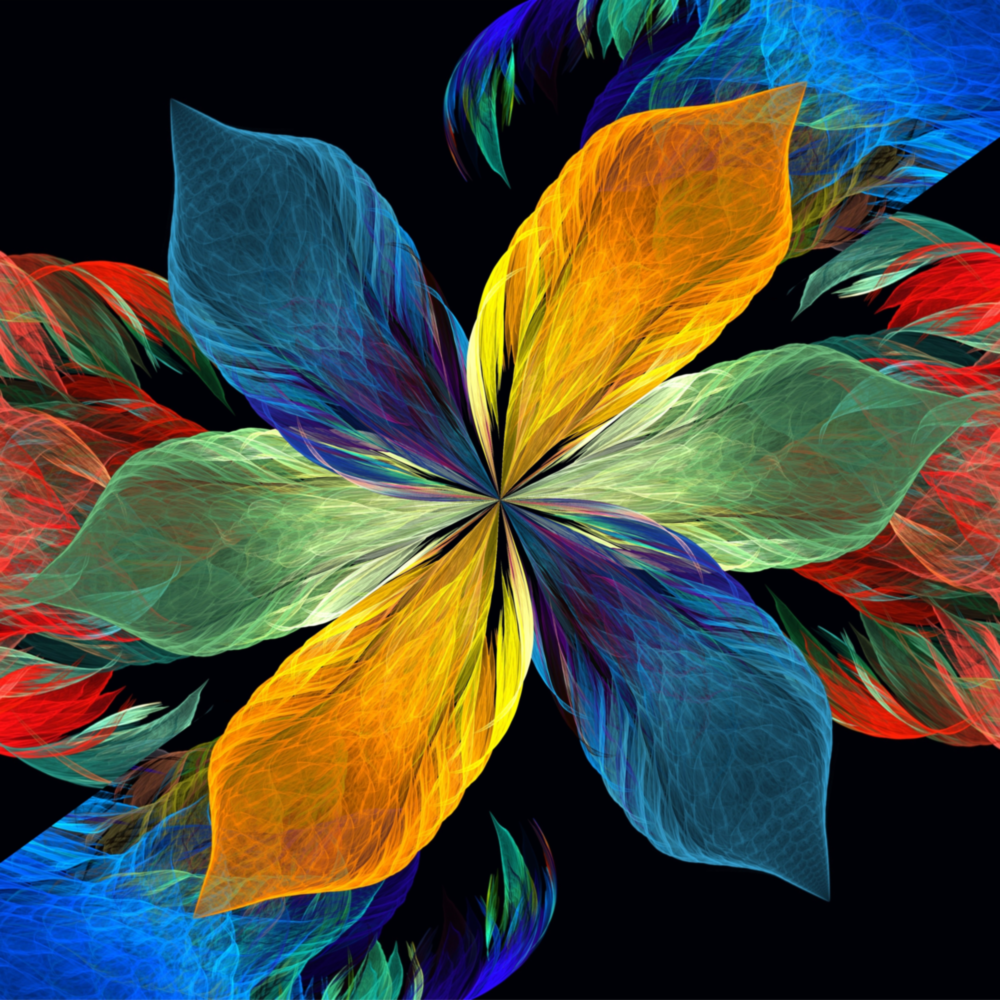 Colorful Leaves Flower Glass Wall Art
