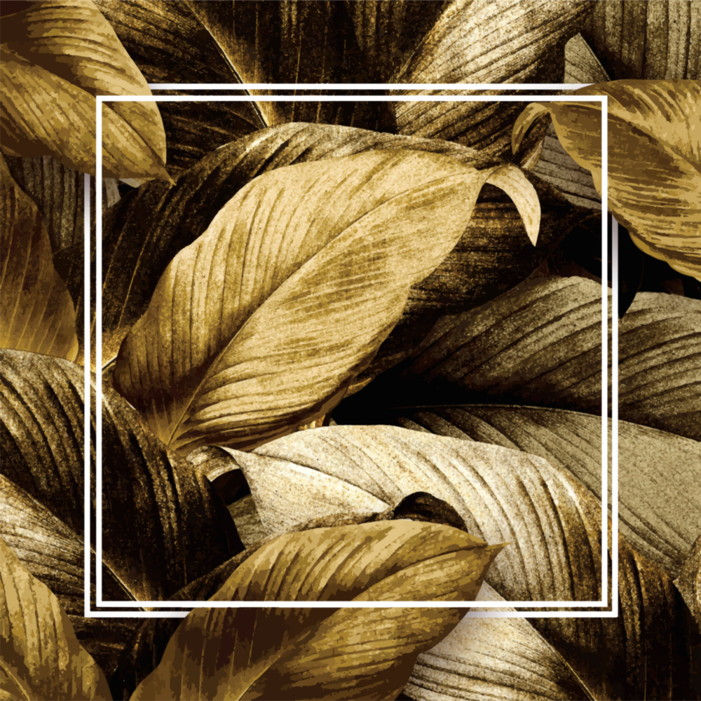 Gold Leaf Glass Wall Art