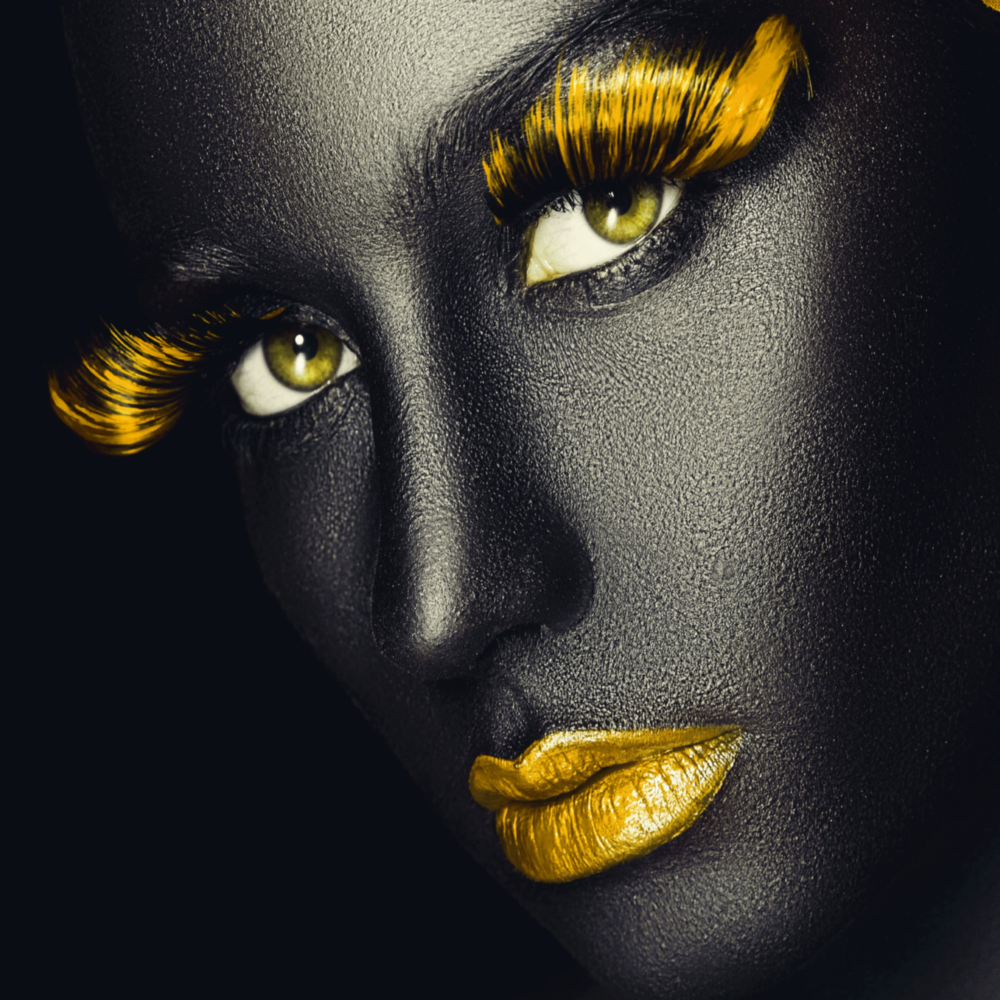 Yellow Lashes Glass Wall Art